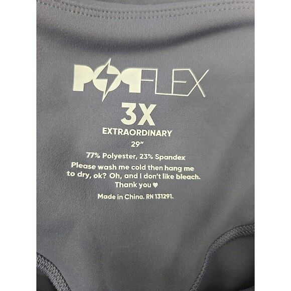 COPY - Popflex Supersculpt Leggings Pockets Misty Blue Women’s Plus Size 3X - Picture 3 of 10